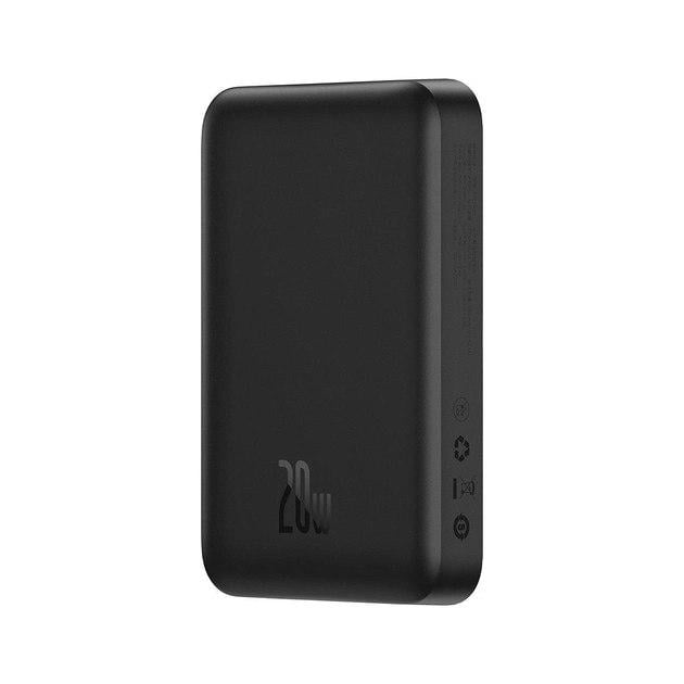 Повербанк Baseus Magnetic Mini Wireless 10000mAh 20W с беспроводной зарядкой Black (138536) - фото 4