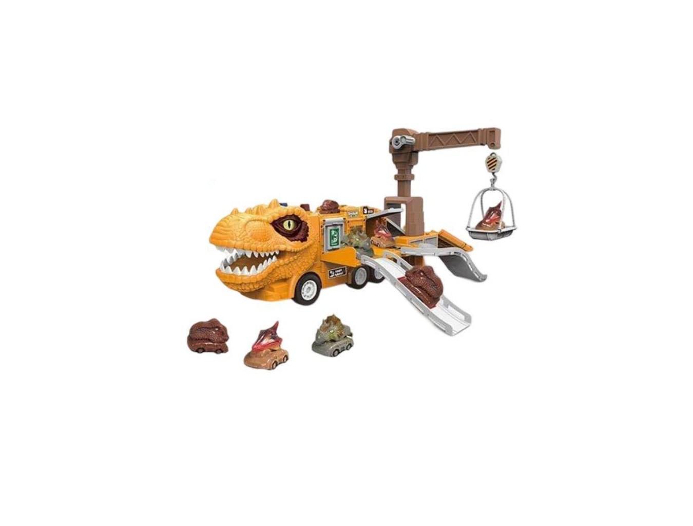 Игрушечная парковка SJ 692 B-1/24 инерционный механизм/подъемный кран/звуки/подсветки/наклейки/машинки 3 шт. (25551988)