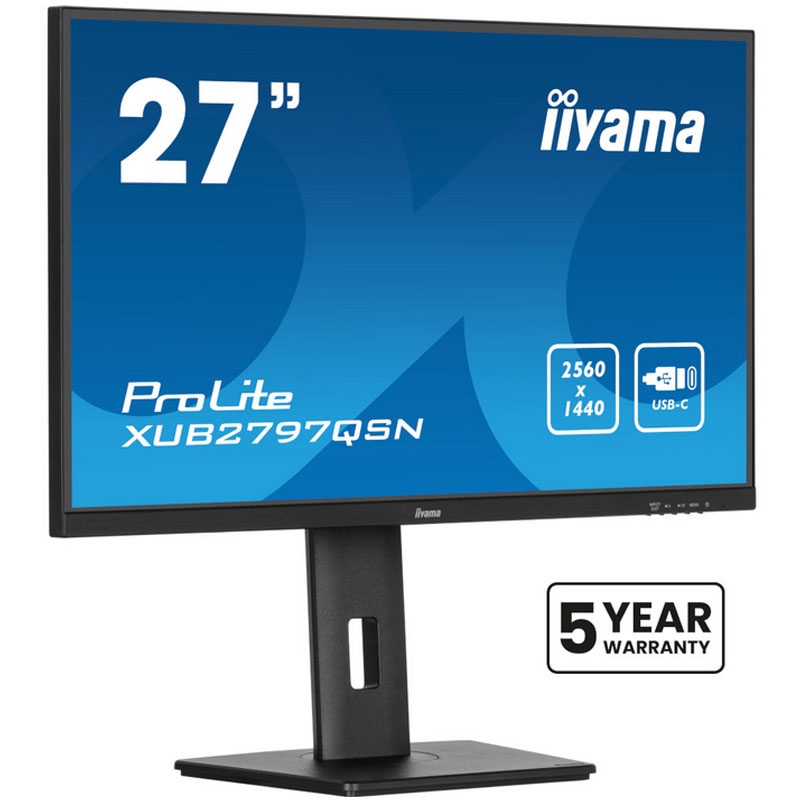 Монитор Iiyama XUB2797QSN-B2 безрамочный IPS 2560x1440 QHD 27" (tf577) - фото 4 Монитор Iiyama XUB2797QSN-B2 безрамочный IPS 2560x1440 QHD 27" (tf577) - фото 4