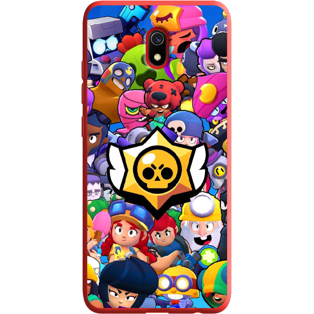 Чехол Boxface Xiaomi Redmi 8A Brawl Stars Красный силикон (38341-up2389-38672)