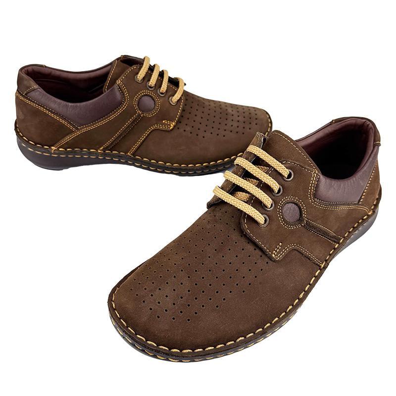 Мокасины мужские кожаные N-009560-1p. 40 26 см Коричневый - фото 2