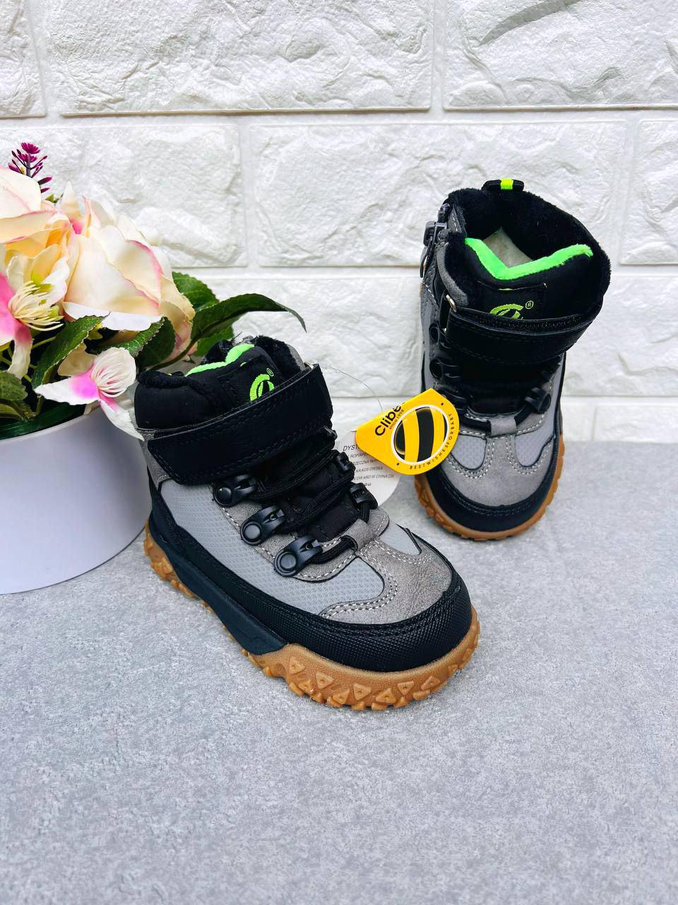 Чобітки для хлопчика зимові Clibee 1896 р. 27 17,8 см Сірий (1896-5) Чобітки для хлопчика зимові Clibee 1896 р. 27 17,8 см Сірий (1896-5)