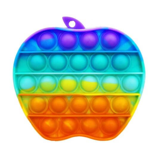 Игрушка антистресс Pop It яблоко Радужный