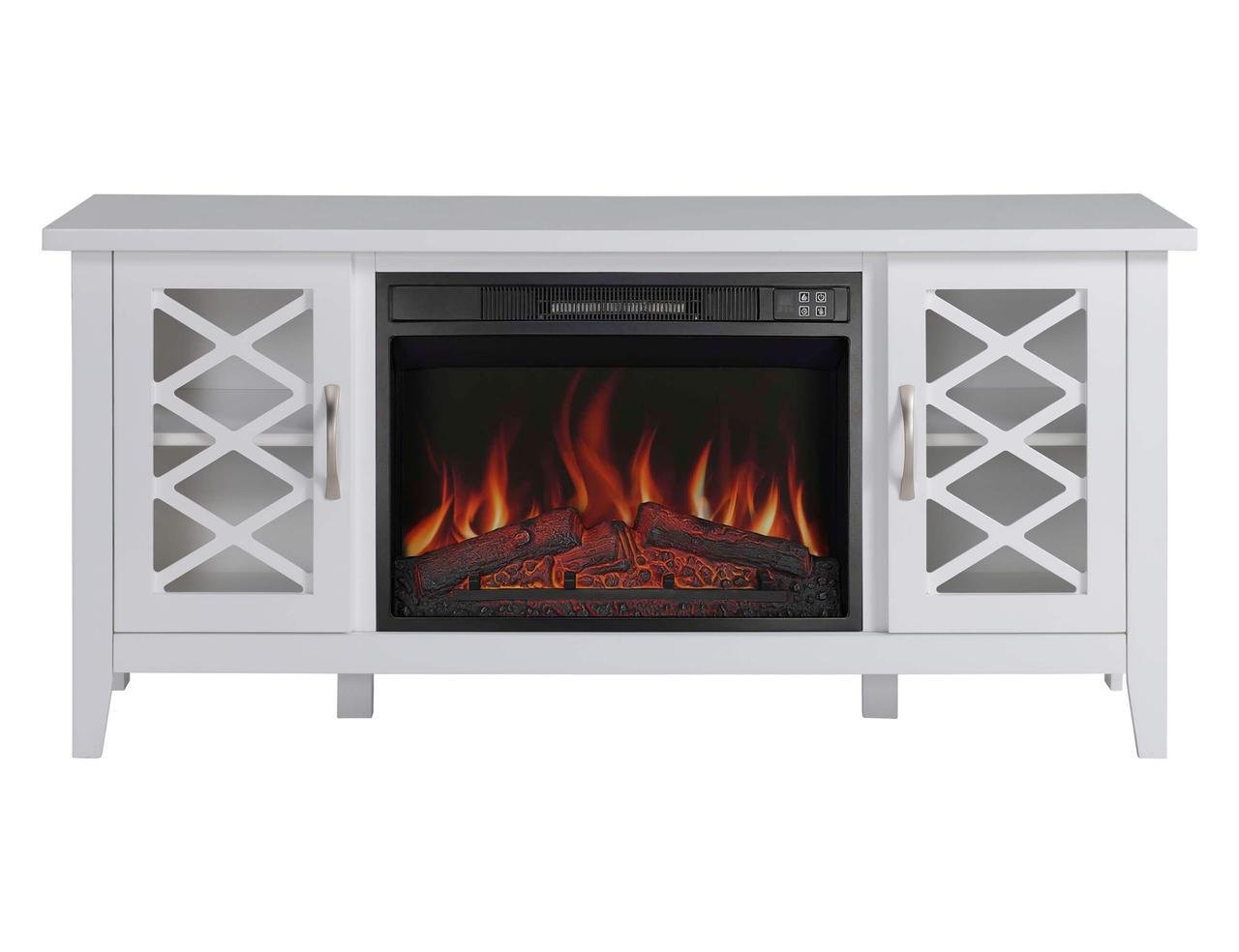 Электрокамин ArtiFlame Odessa AF23S белый с обогревом и звуком горения огня