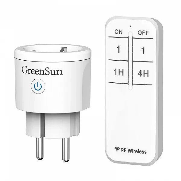 Радиорозетка GreenSun Smart Home RF Wireless с пультом и таймером обратного отсчета
