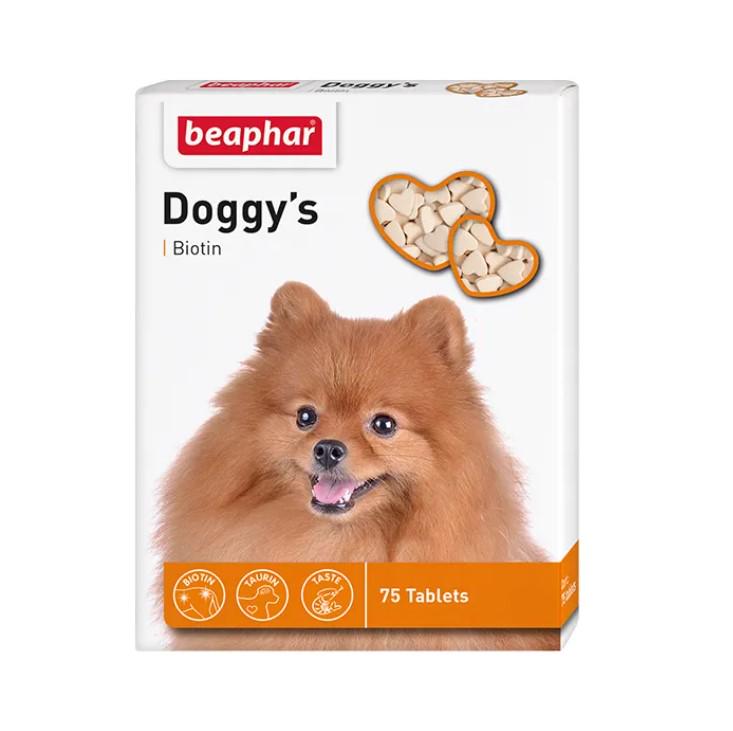 Ласощі для собак Beaphar Doggy's+ Biotine 75 т вітамінізовані з біотином (1134856099)