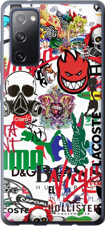 Чехол на Samsung Galaxy S20 FE G780F Many different logos (4022t-2075-42517)