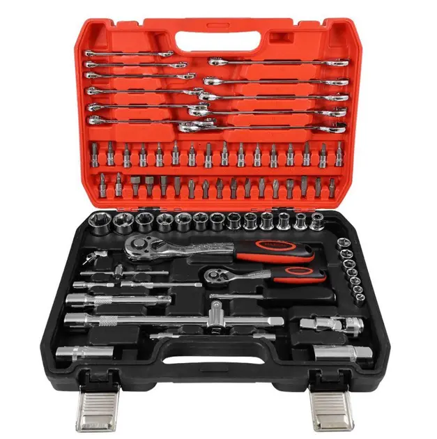 Набір інструментів із ванадієвої сталі в пластиковому кейсі CR-V 78 PCS 78 шт. Хром (29085198)