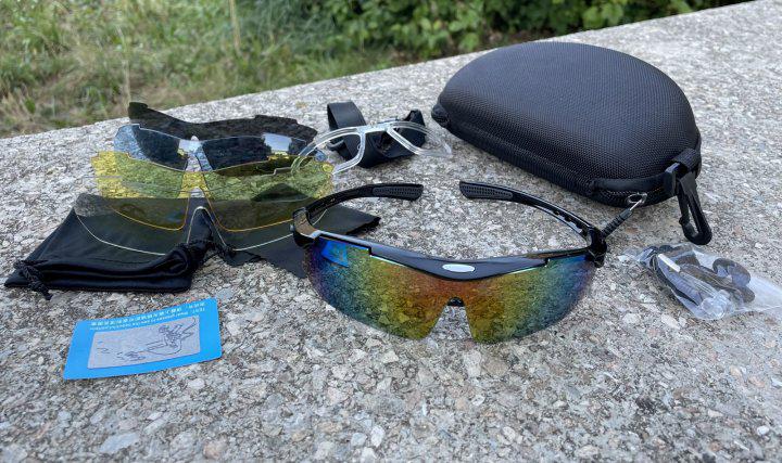 Очки баллистические спортивные защитные Oakley Polarized 5 сменных линз с поляризацией и чехлом (1141) - фото 5