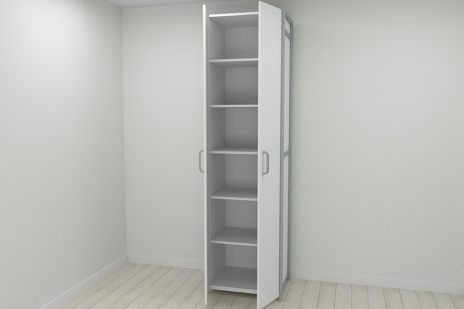Шкаф-гардероб Ferrum-decor Коннект Уни секция 7 металл/ДСП 16 мм 220x60x50 см Серый/Белый (FRD-104563) Шкаф-гардероб Ferrum-decor Коннект Уни секция 7 металл/ДСП 16 мм 220x60x50 см Серый/Белый (FRD-104563)