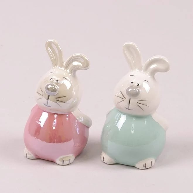 Комплект фигурок Flora Зайчик керамических 8 шт. (37797)