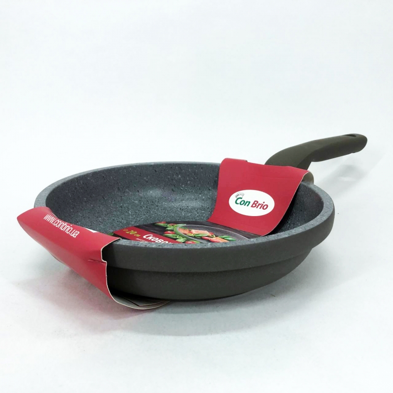 Сковорода Con Brio CB-2026 Eco Granite Premium 20 см Gray (tf5158) - фото 11 Сковорода Con Brio CB-2026 Eco Granite Premium 20 см Gray (tf5158) - фото 11