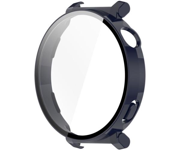 Чехол с защитным стеклом для Huawei Watch GT 5 Pro 42 мм Темно-синий