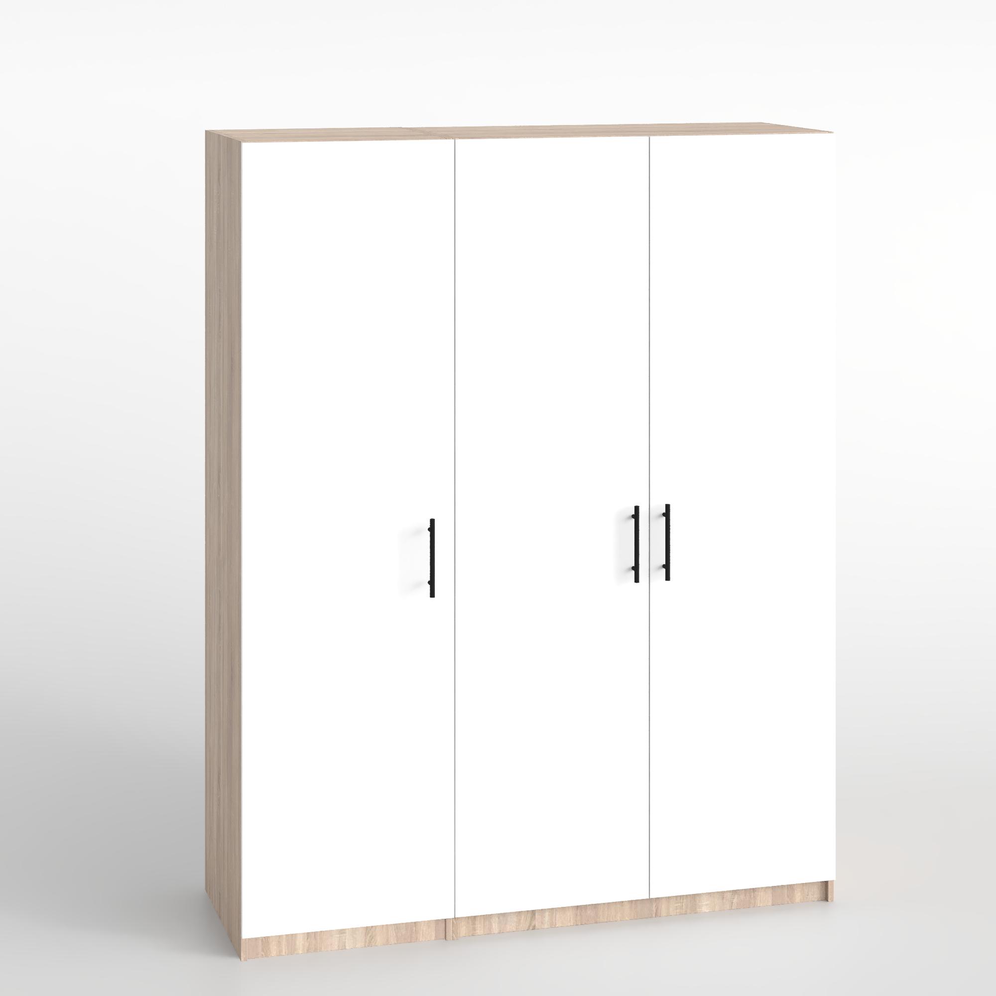 Шкаф-гардеробная комплект 1950x1500x520 мм Белый/Дуб сонома - фото 2