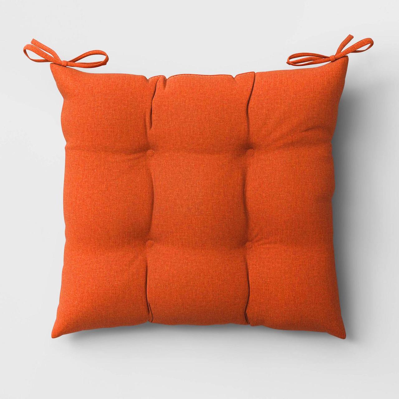 Подушка на стул/кресло BIG YETI 35x35x35 см квадратная ткань нейлон Оранжевый (1540219702)