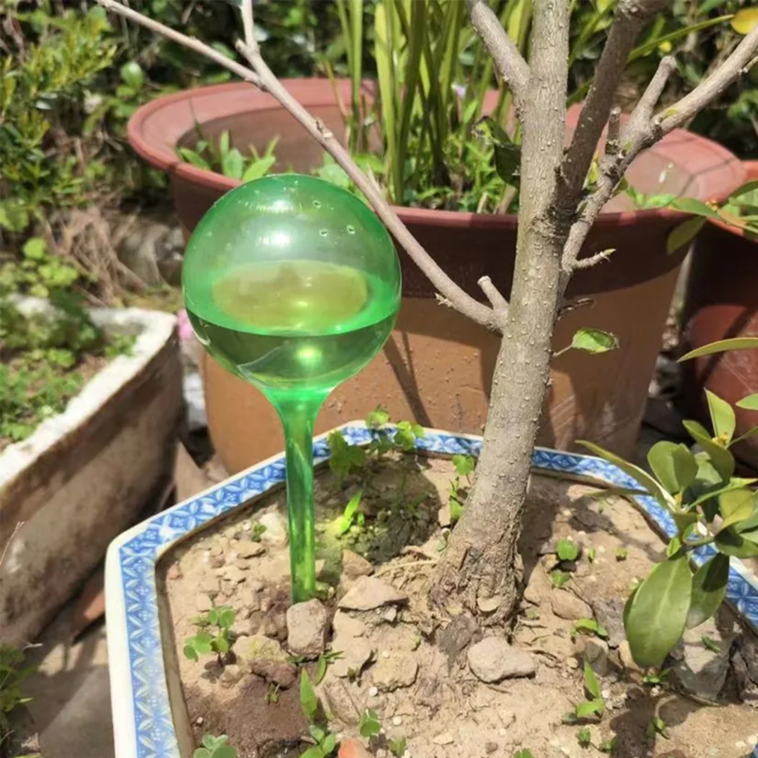 Колба для автоматического полива в виде шара 8х25 см 3 шт. Зеленый (Garden_Globes25_Green) - фото 4