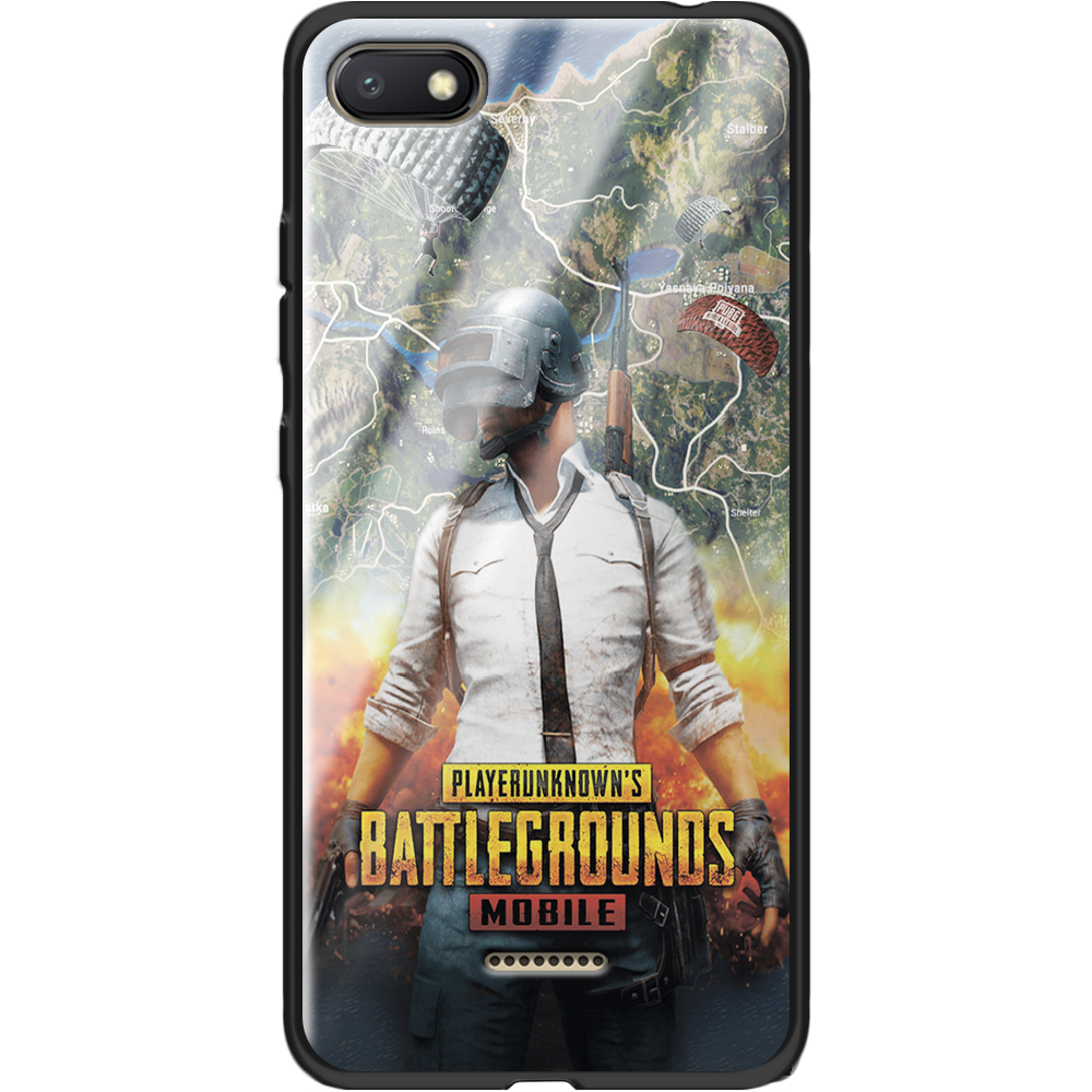 Чохол Boxface Xiaomi Redmi 6A PUBG Mobile Чорний силікон зі склом (34811-up2309-37745)