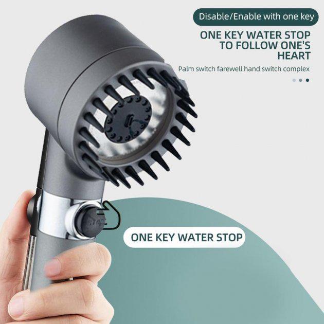 Лійка масажна Turbocharged Shower Head обертання 360 градусів - фото 2