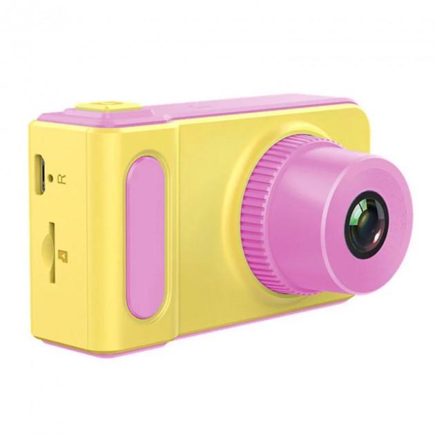 Детская цифровая камера SUNROZ Smart Kids Camera 720P 2" Желто-Розовый (SUN4013)