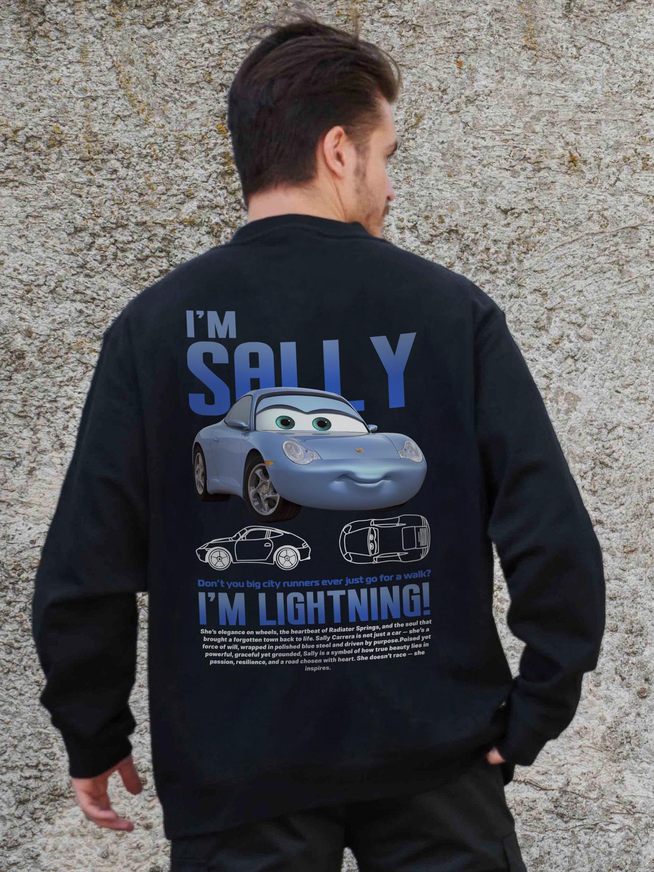 Світшот оверсайз з принтом Without Sally S/M Black (S/M8055648)