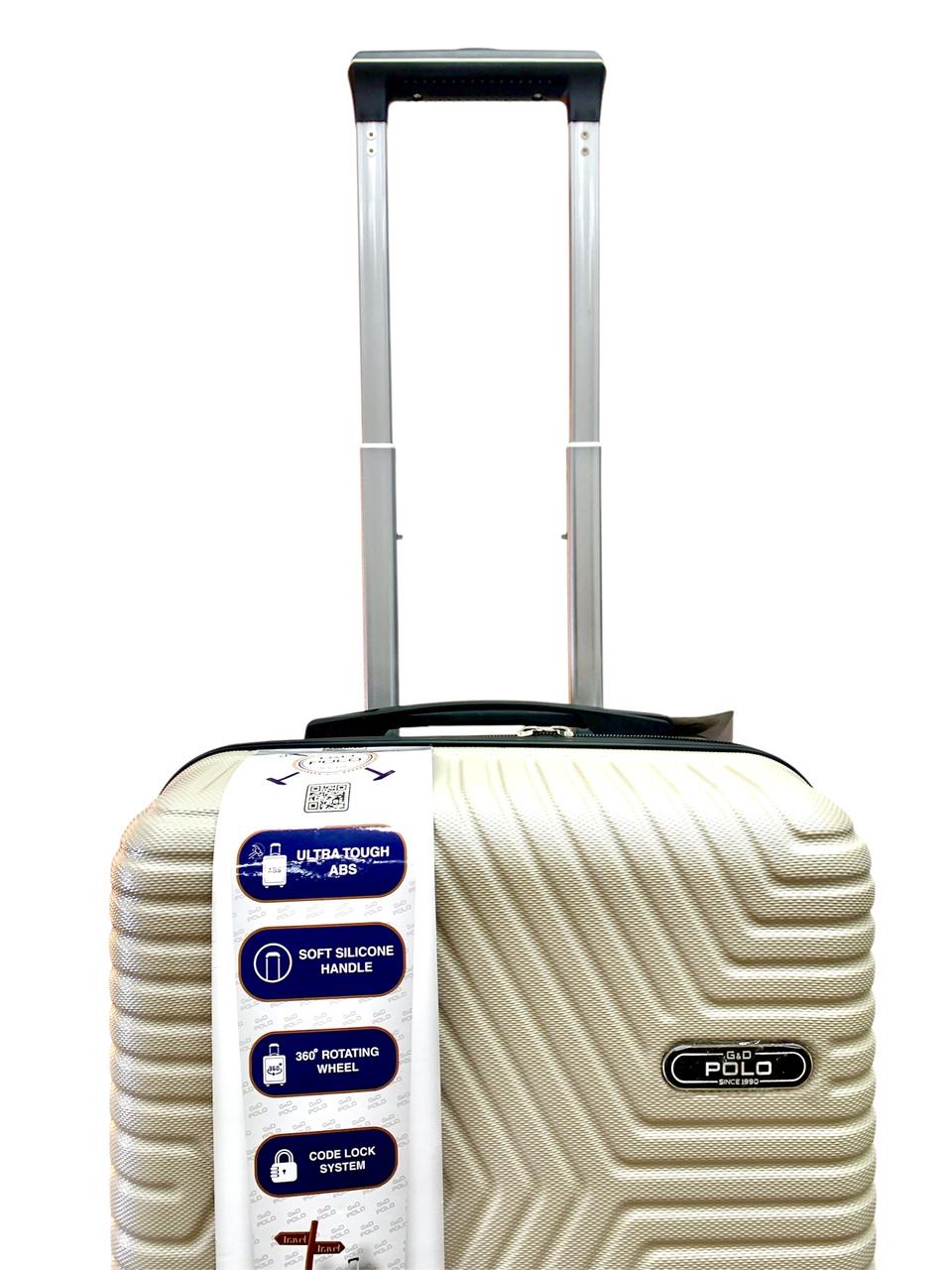 Чемодан Polo ПК017-S поликарбонат на 4-х двойных колесах маленький S 50 л Молочный - фото 3