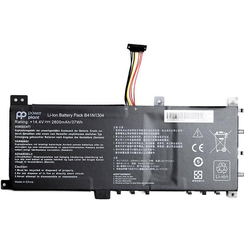 Аккумулятор PowerPlant B41N1304 для ASUS V451L 14,4 В 2600 мАч (2146227) Аккумулятор PowerPlant B41N1304 для ASUS V451L 14,4 В 2600 мАч (2146227)