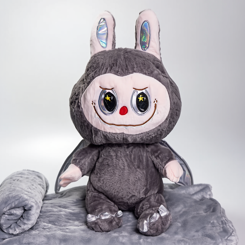 Подушка-игрушка LABUBU Grey Dragon с пледом 100х180 см (520-29G)