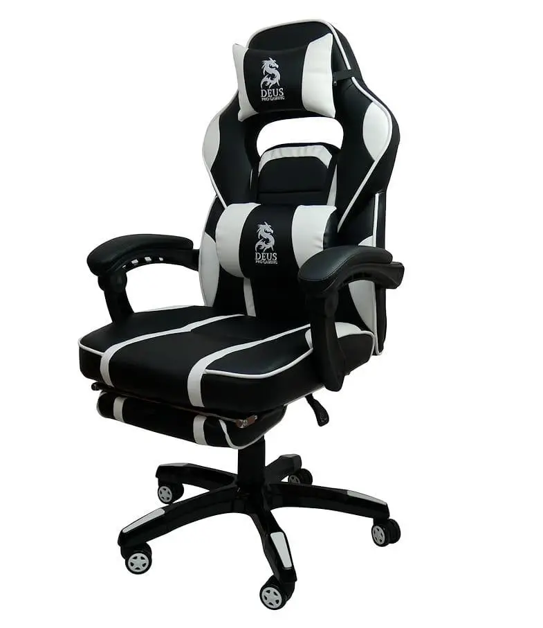 Крісло ігрове Deus Large Чорний/Білий (907) - фото 3 Крісло ігрове Deus Large Чорний/Білий (907) - фото 3