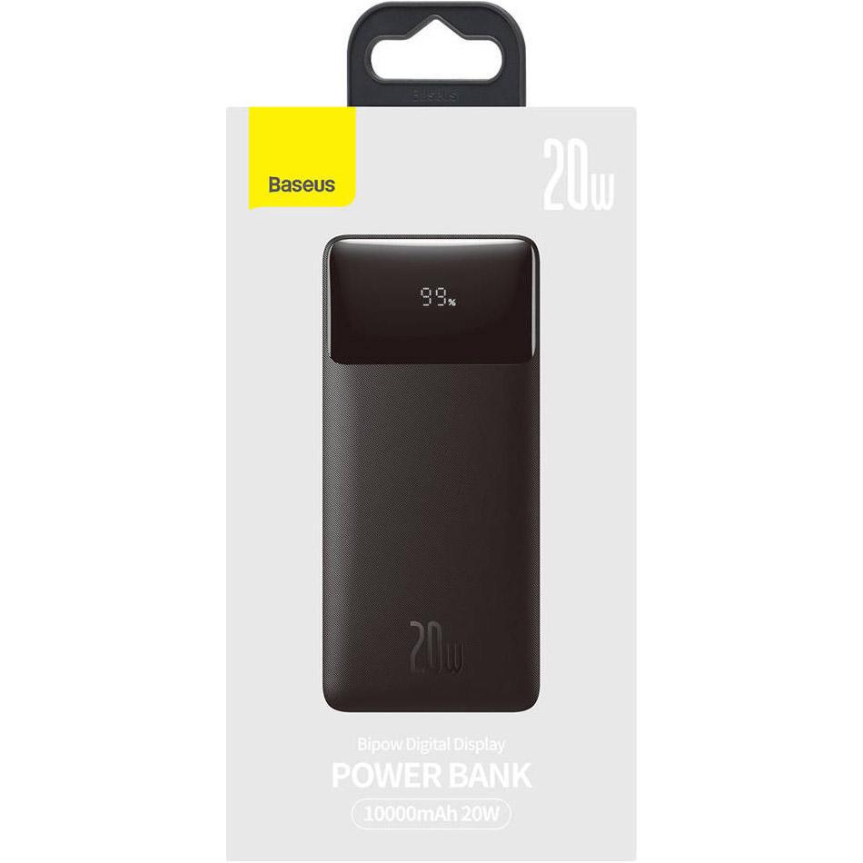 Портативна батарея Baseus Bipow Digital Display 20W 10000 mAh Black (PPDML-L01) - фото 7