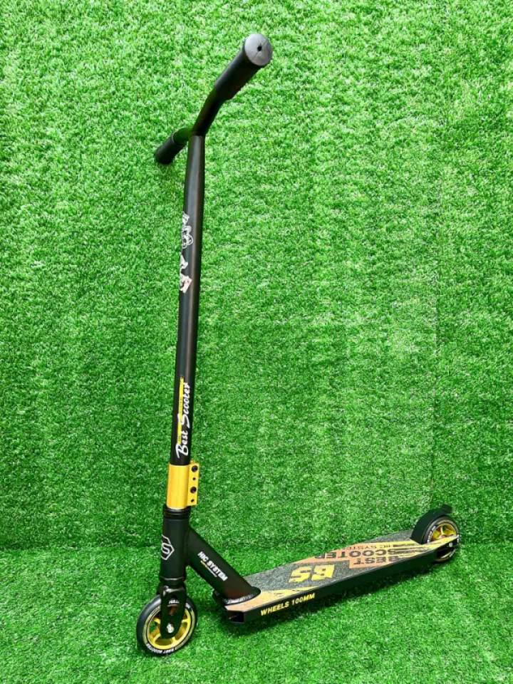 Самокат трюковой Best Scooter HIC система пеги алюминиевый диск и дека колеса PU Желтый (С-40313)