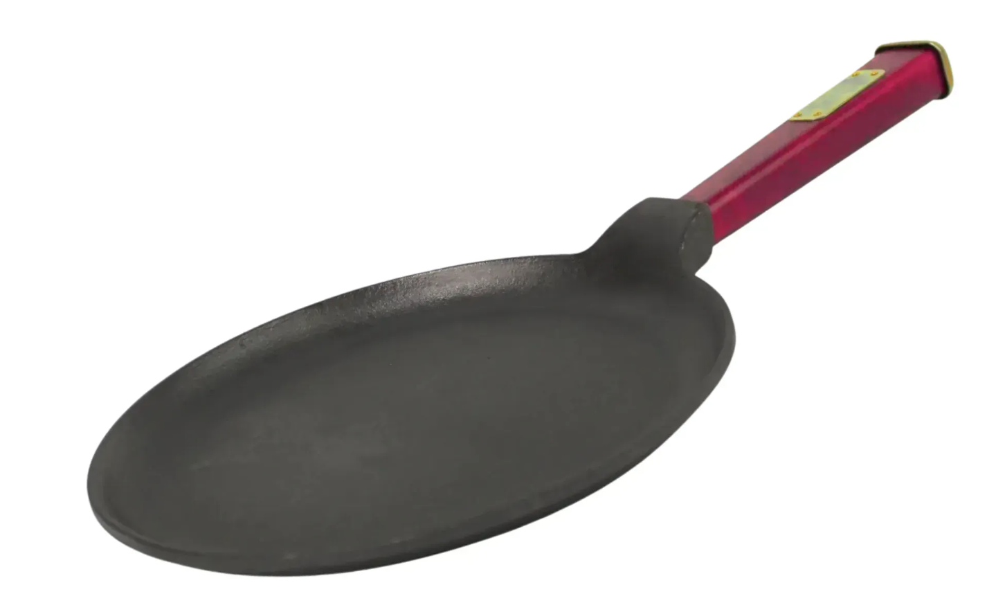 Блинница чугунная Brizoll Optima-Bordo деревянная ручка 220х15 мм Черный (O2215-P2)