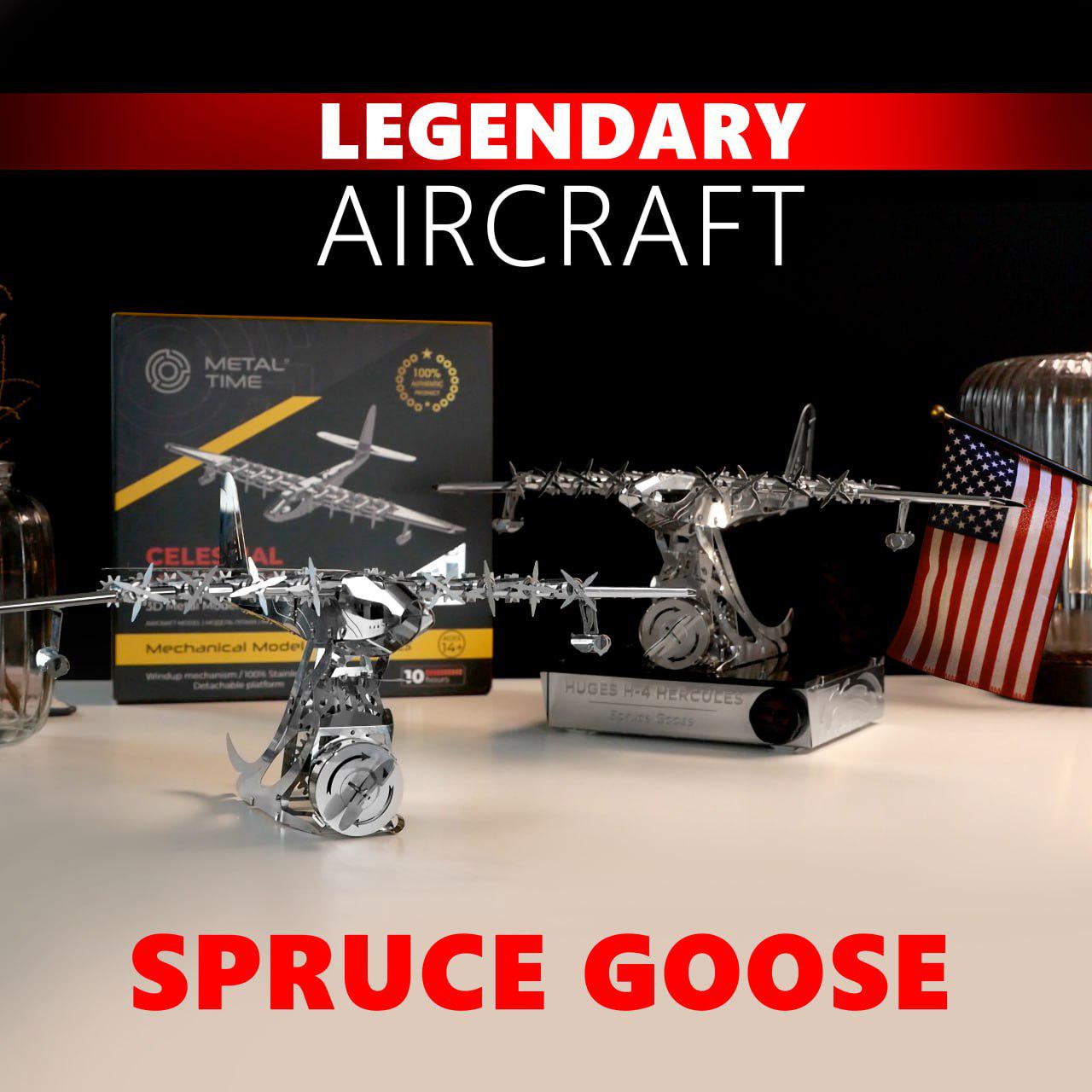 Конструктор METAL-TIME Celestial Hercules Spruce Goose H-4 Aircraft MT100 модель колекційна (3032571) - фото 4 Конструктор METAL-TIME Celestial Hercules Spruce Goose H-4 Aircraft MT100 модель колекційна (3032571) - фото 4