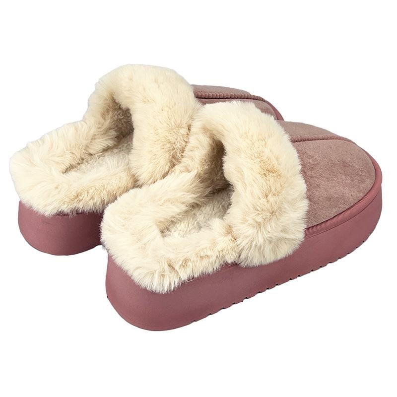 Домашні тапочки жіночі Уггі на платформі 8066-4 p.38-39 24,5-25 см Рожевий - фото 4