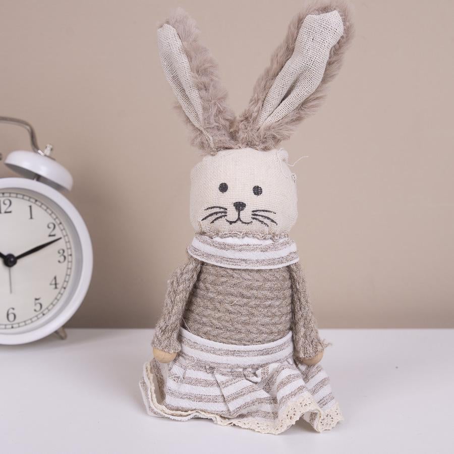 Статуэтка зайка тканая девочка 23 см (6955-2)