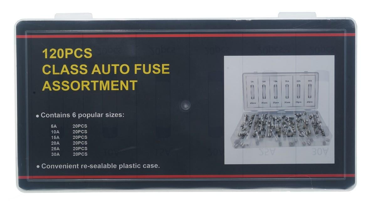 Набор стеклянных предохранителей 120 шт. 6 видов (rest1858)