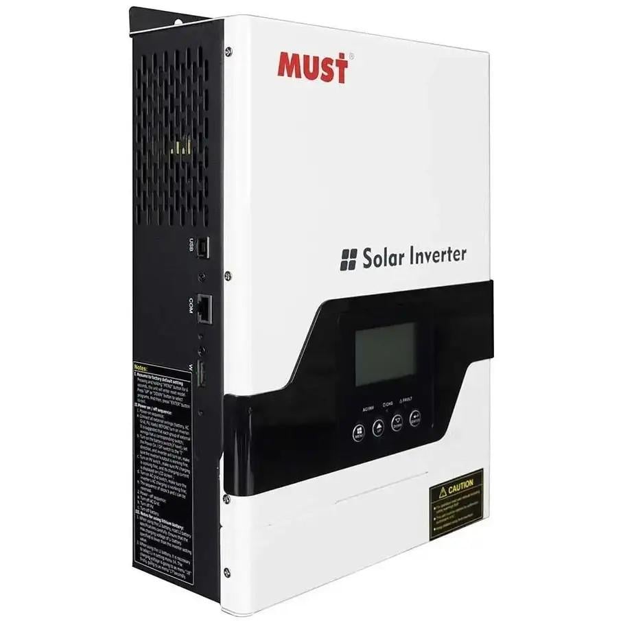 Інвертор гібридний MUST PV18-1012 ECO 1600 Вт 2000 Вт Peak 12 В MPPT 60 А чиста синусоїда для сонячних панелей LiFePO4/AGM/GEL ДБЖ Інвертор гібридний MUST PV18-1012 ECO 1600 Вт 2000 Вт Peak 12 В MPPT 60 А чиста синусоїда для сонячних панелей LiFePO4/AGM/GEL ДБЖ