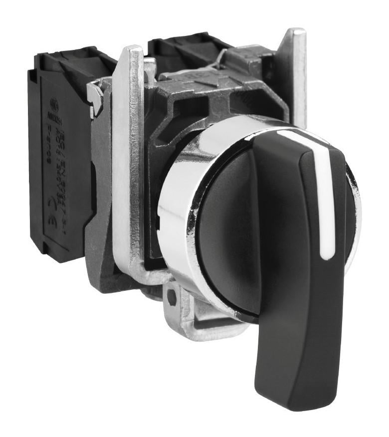 Перемикач I-O-II Schneider Electric Harmony XB4 2NO 22 мм 3 положення Чорний (XB4BJ33) Перемикач I-O-II Schneider Electric Harmony XB4 2NO 22 мм 3 положення Чорний (XB4BJ33)