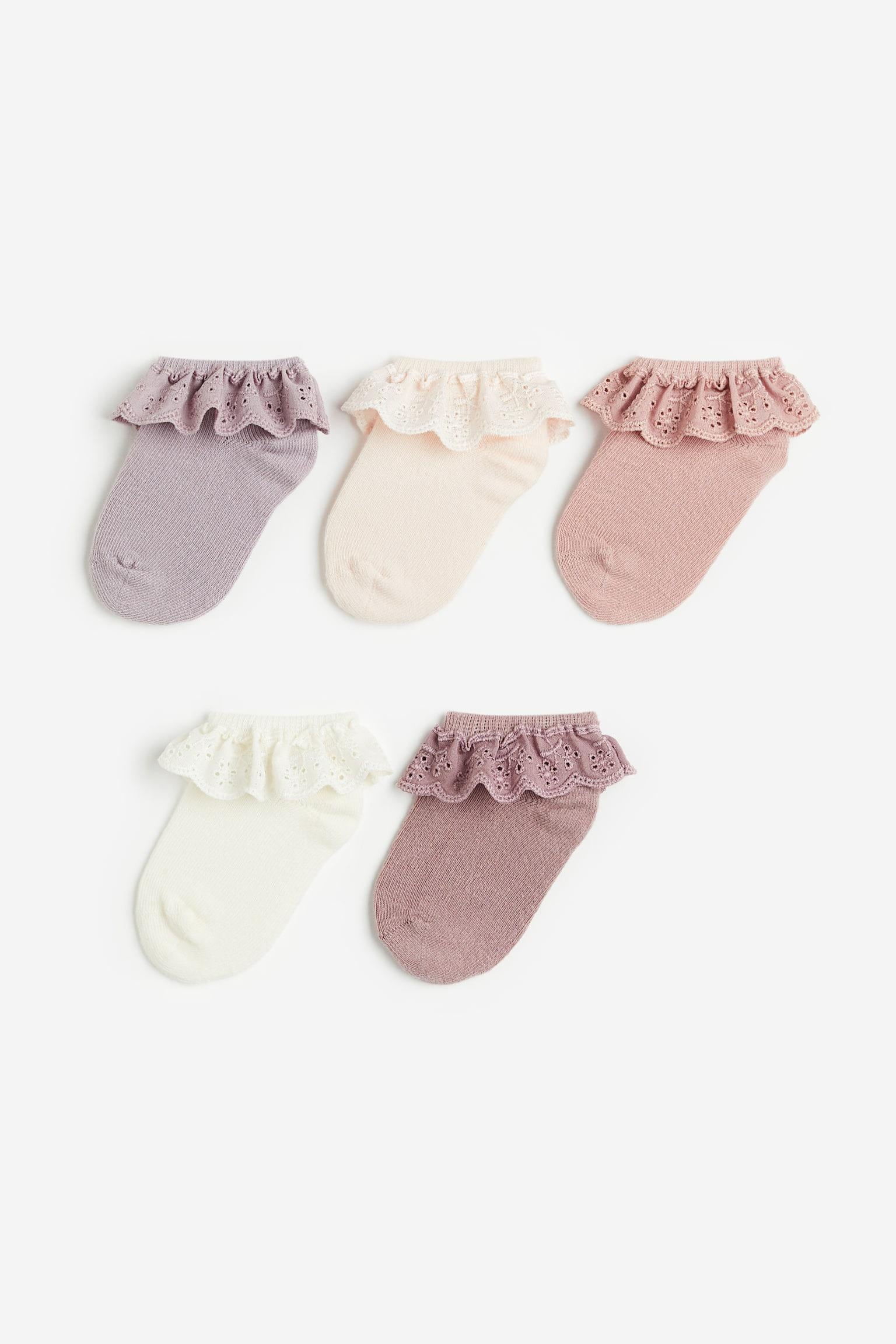 Шкарпетки H&M 5 пар р. 25-27 Рожевий/Бузковий (E2706867717)