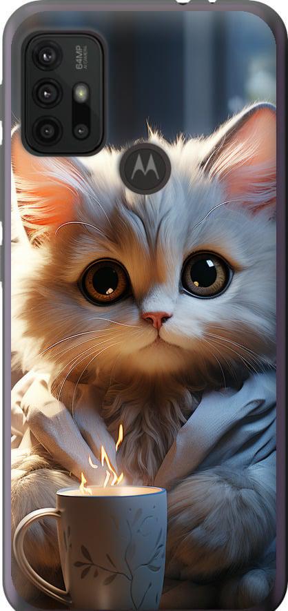 Чехол на Motorola Moto G30 White cat (5646u-2320-42517)