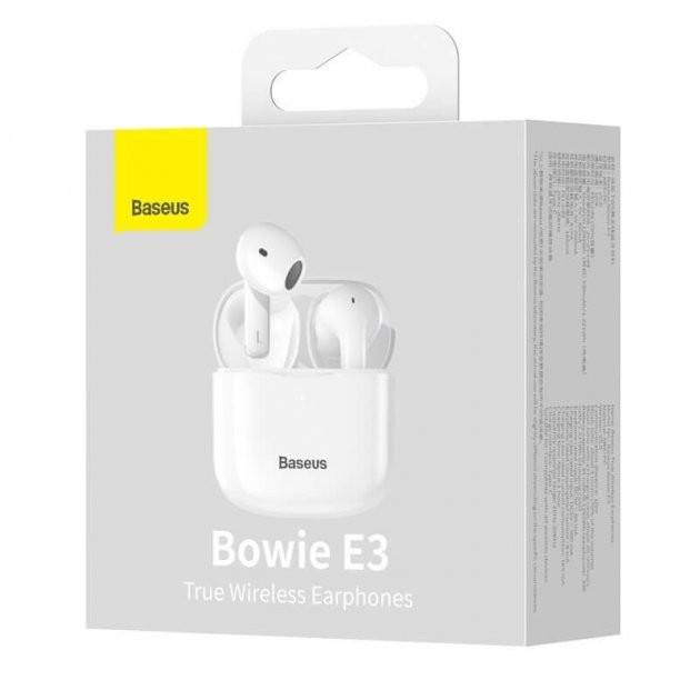 Наушники Baseus E3 True Wireless Earphones Bowie IP64 BT5.0 35/300мAh 5H Location OTA (NGTW080002) - фото 10