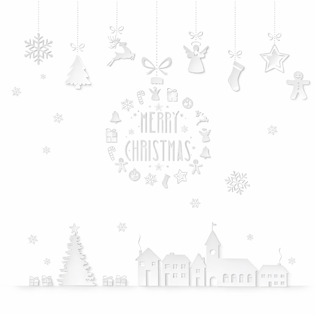 Наклейка на вікна новорічна силіконова 60х90 см Білий (XH9295)