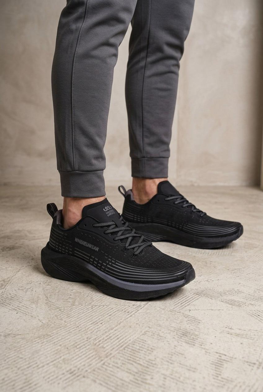 Кроссовки мужские Where Uwear текстильные 351193 р. 45 Черный (351193_45)