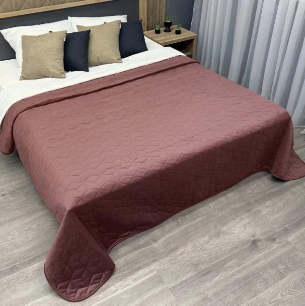 Покривало двостороннє Decorator Ultra Sonic Velour 220х240 см Марсала (85-160)