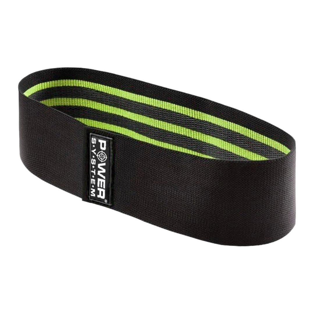 Тканевая резинка для фитнеса и спорта Power System PS-4092 Booty Band LVL 2 d_80 см/12-16 кг Black/Green