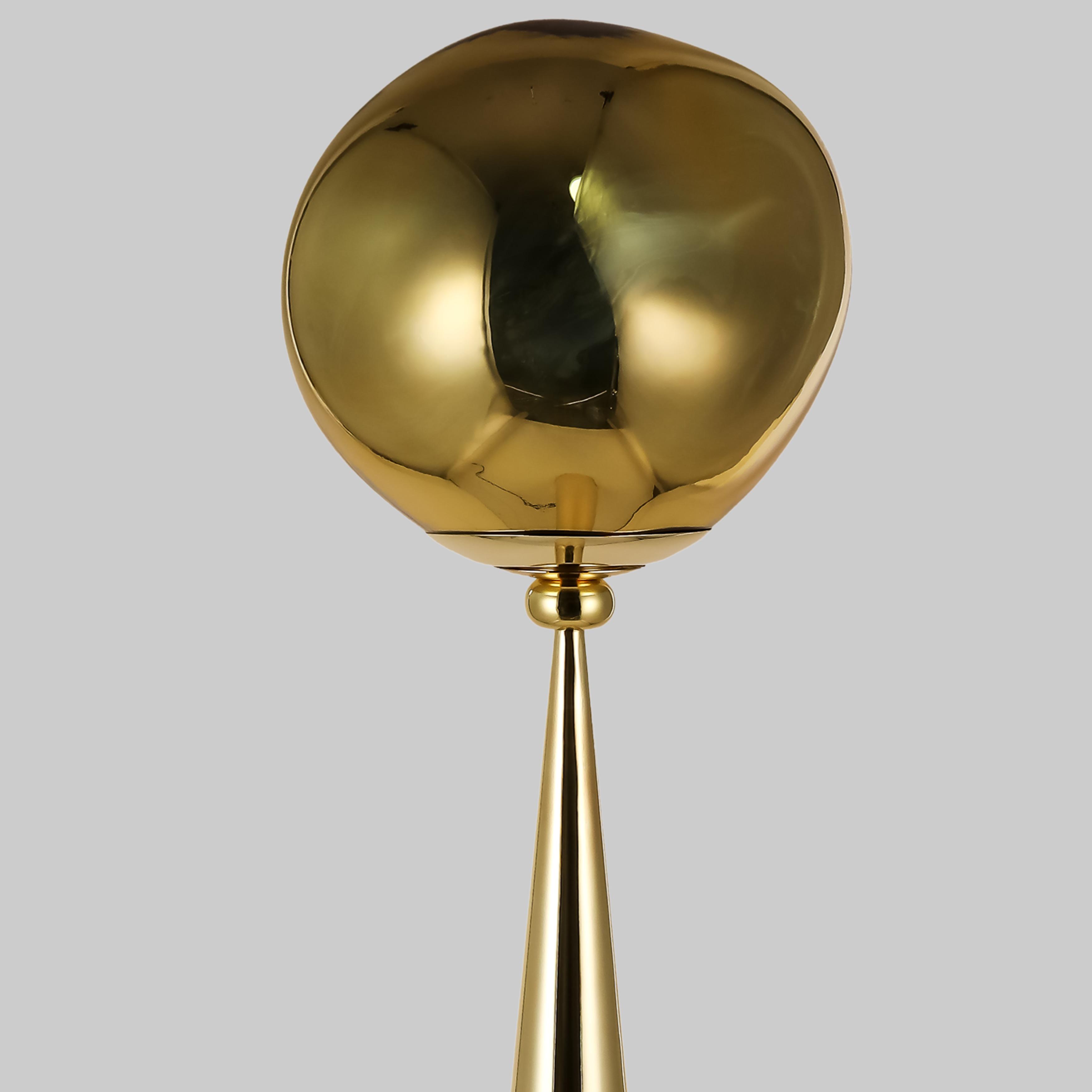 Торшер дизайнерський Melt з плафоном 38 см Золотистий (93-F01-1) - фото 4 Торшер дизайнерський Melt з плафоном 38 см Золотистий (93-F01-1) - фото 4