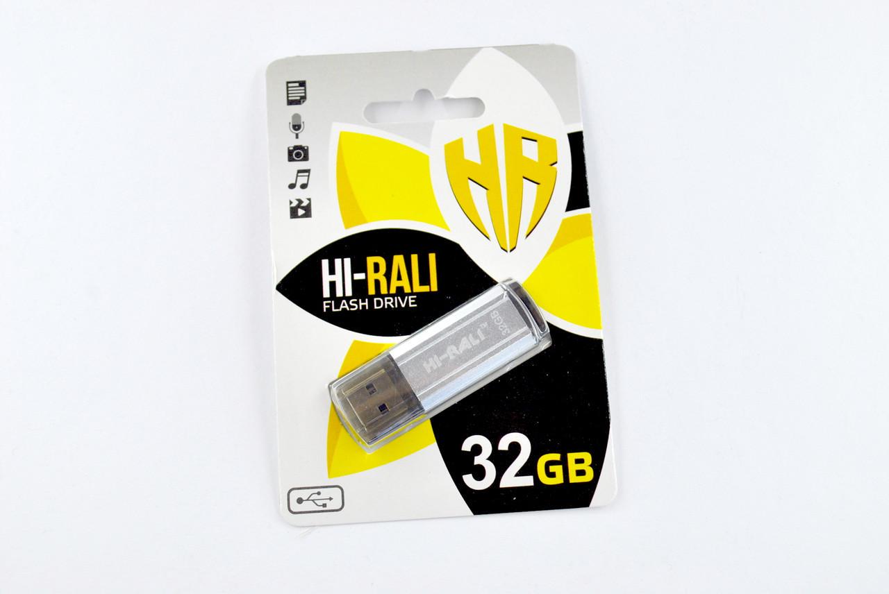 Флеш-накопитель USB Hi-Rali 32 Gb stark series Silver (1221060044)