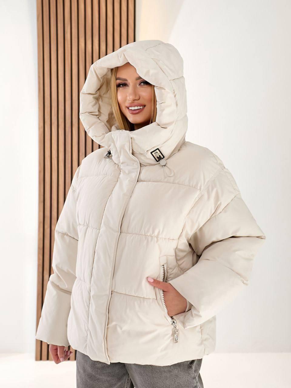 Куртка женская зимняя до -30°С XL-XXL Молочный (OV-8157ML-XL-XXL) - фото 3 Куртка женская зимняя до -30°С XL-XXL Молочный (OV-8157ML-XL-XXL) - фото 3