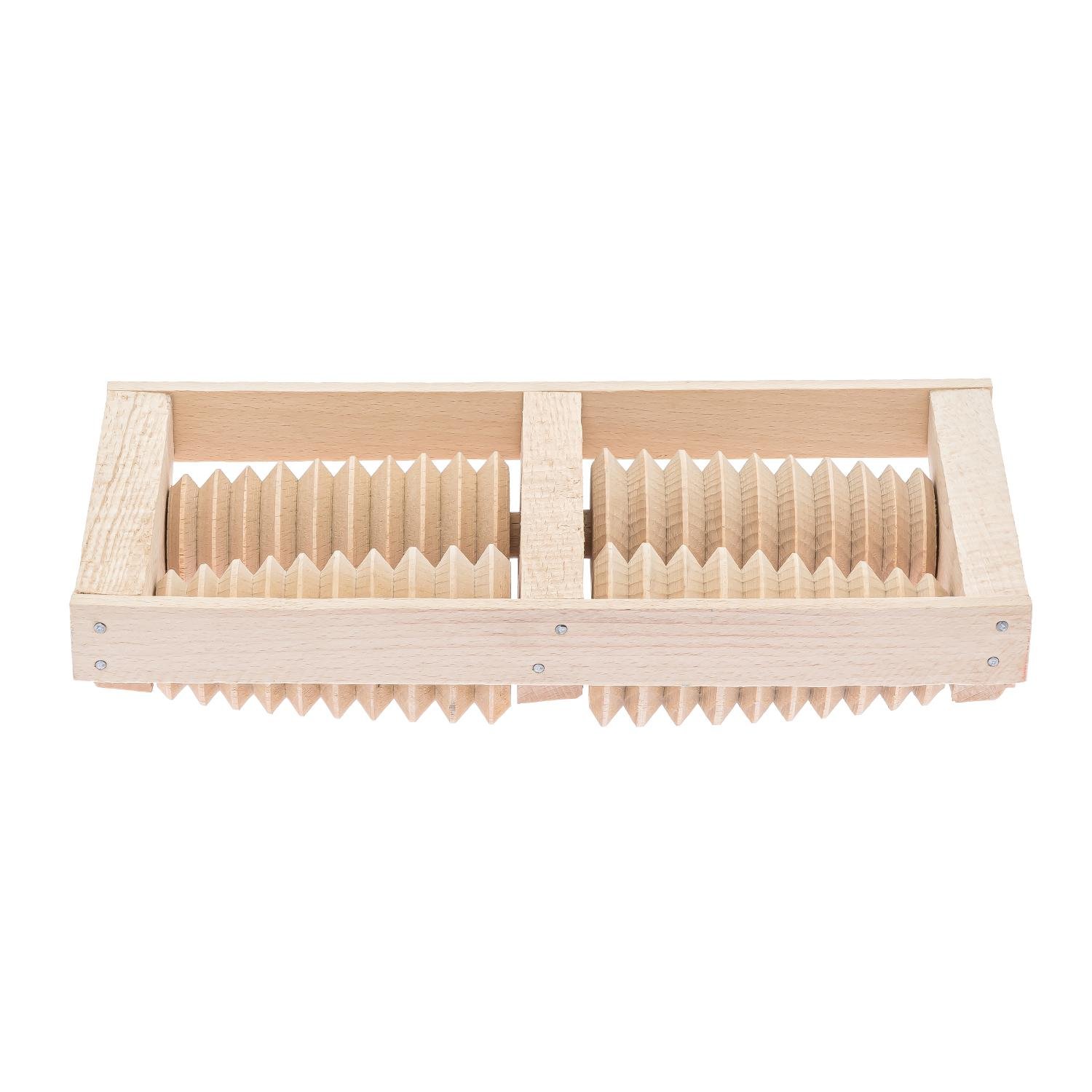 Массажер для стоп деревянный на 4 ролика на две ноги (87033) - фото 3 Массажер для стоп деревянный на 4 ролика на две ноги (87033) - фото 3