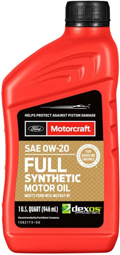 Моторное масло синтетическое Ford Motorcraft Full Synthetic Motor Oil 0W-20 0,946 л (452)