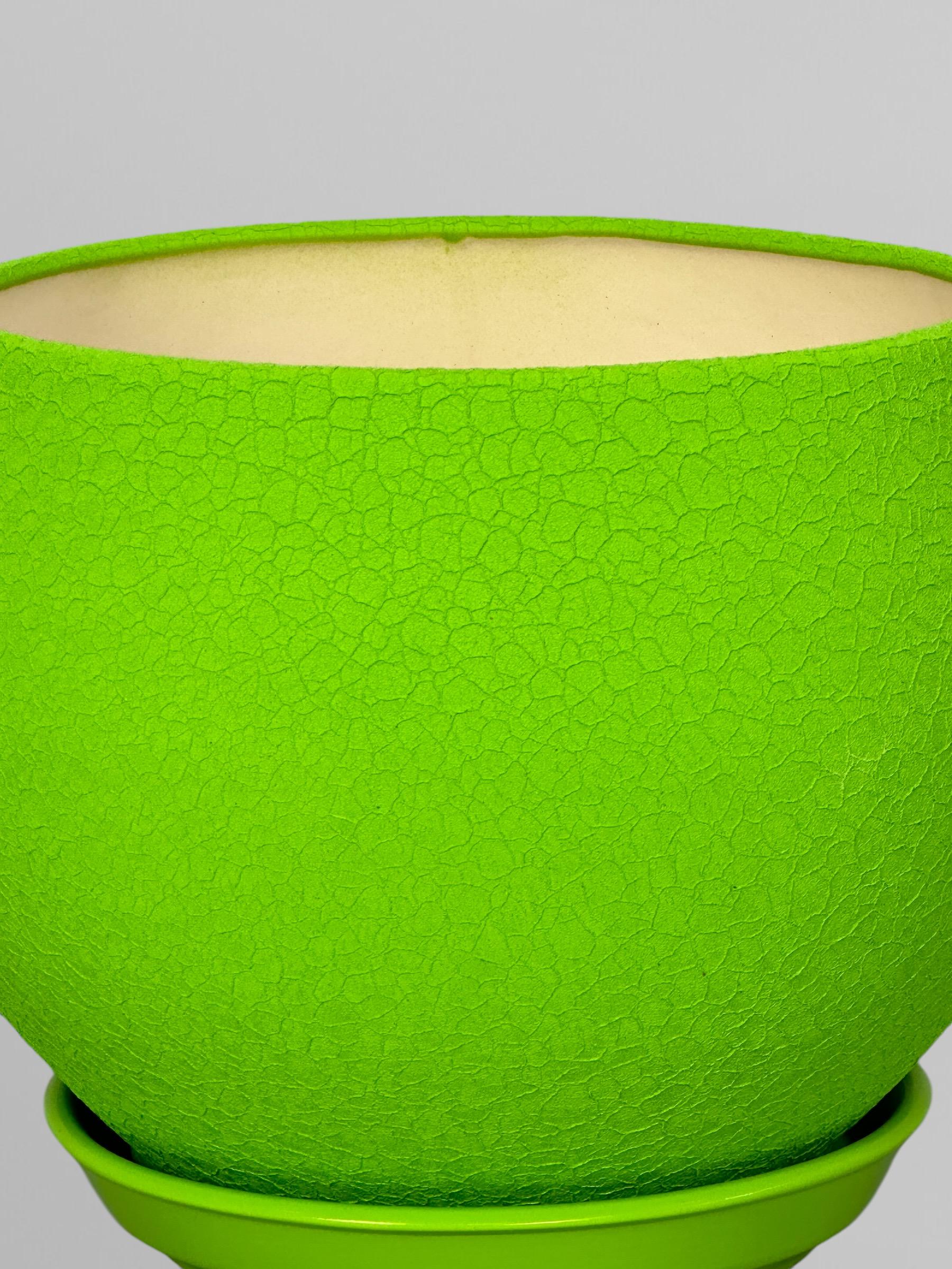 Горщик для квітів керамічний Куля шовк 4,1 л Салатовий (Г02016) - фото 3